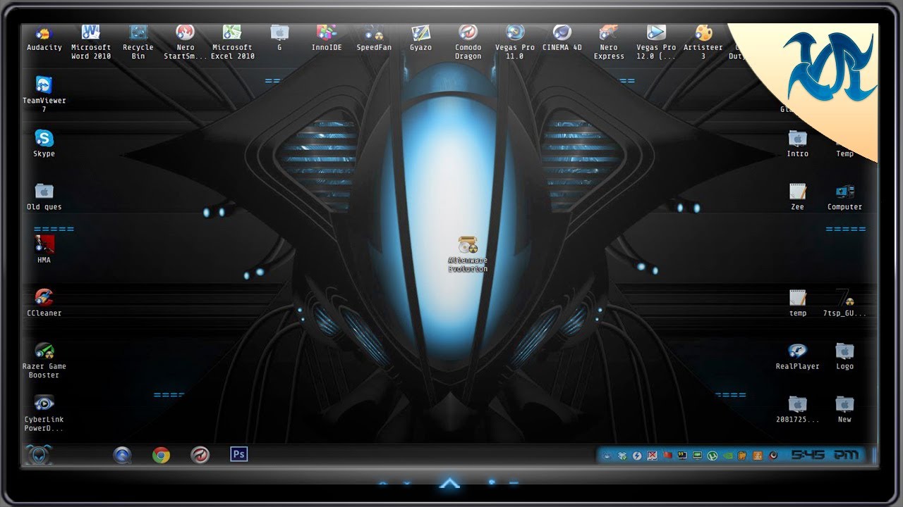 free alienware themes skins downloads